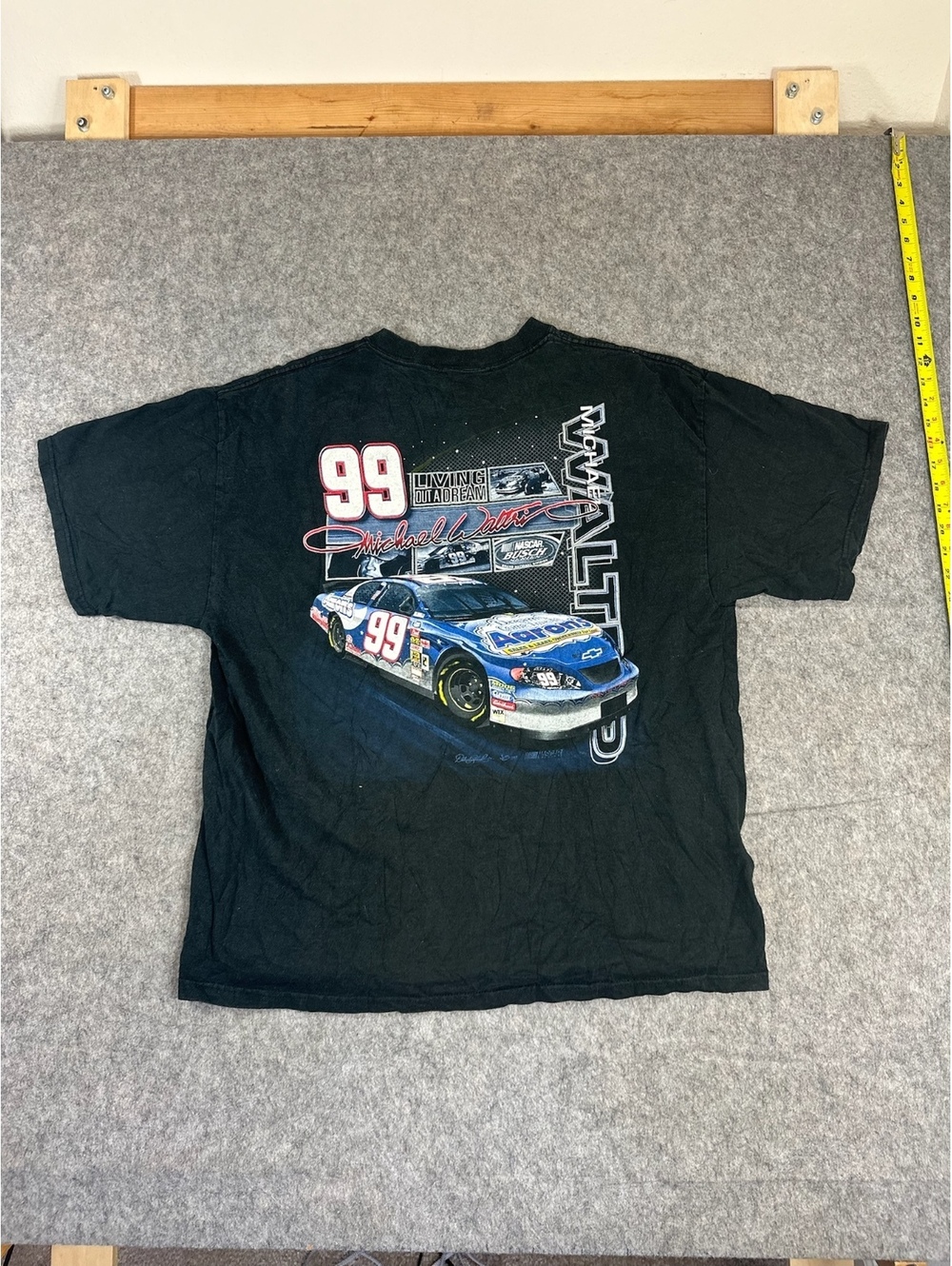 Vintage Chase Authentics Walltrip 99 black NASCAR T-shirt Size XL